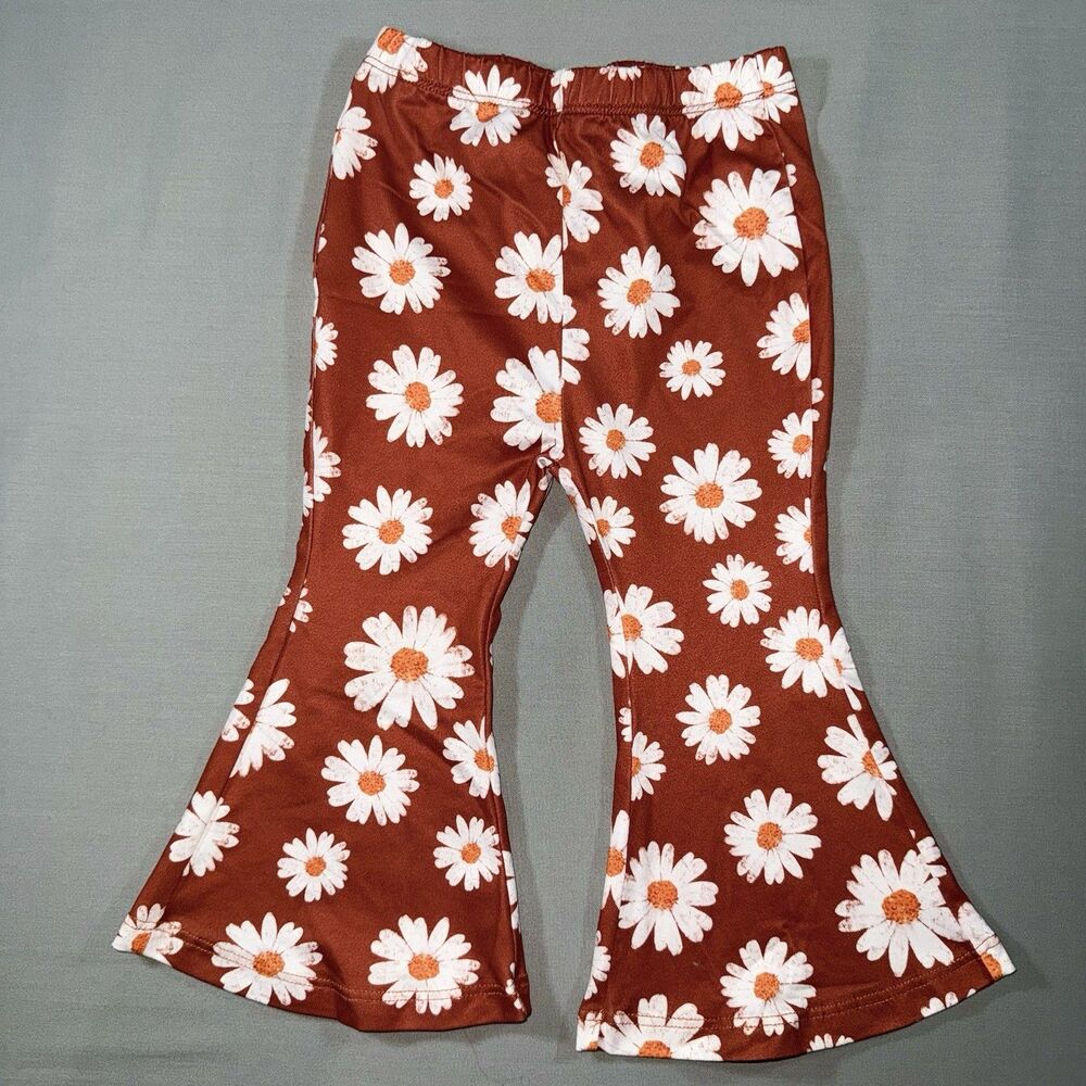 PatPat Babygirl Floral Bell bottom Pants Size 6-9m